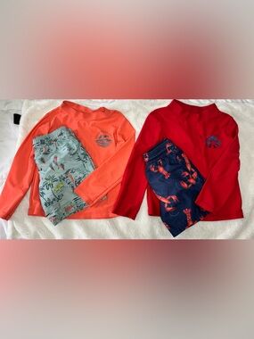 Set of Two Toddler Boy Baiting Suits